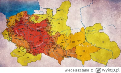 wiecejszatana - >Niezwykle ciekawa mapa przedstawiająca tereny należące dawniej do Po...