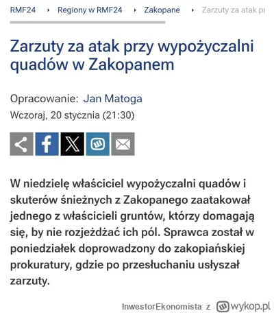 InwestorEkonomista - Hah i bardzo dobrze, większość przedsiębiorców z Zakopanego to p...