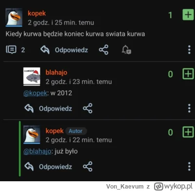 Von_Kaevum - Ktoś powie, że mam z-----e poczucie humoru, ale ten wpis mnie rozśmieszy...