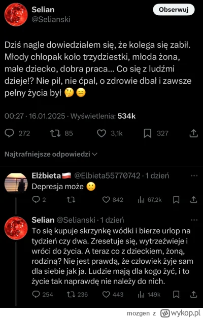 mozgen - #depresja 
Poprostu wypij skrzynkę wódki, bro!