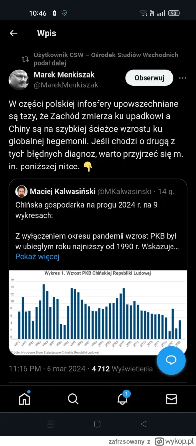 zafrasowany - TL;TR jest jeszcze gorzej niż na wykresie, bo Chiny dalej manipulują da...