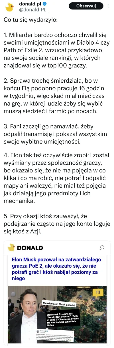 splinter96 - Szok i niedowierzanie, podobno Elon od jakiegoś czasu chwalił się jakim ...