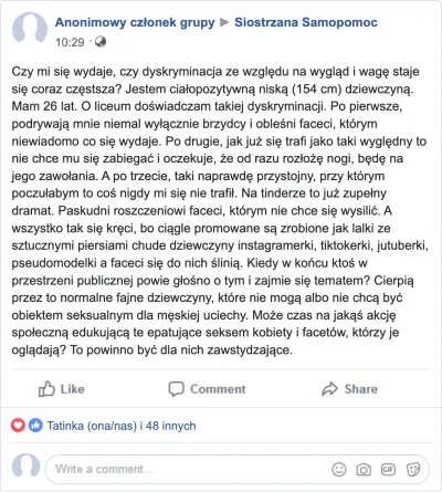 ponsulek - To skandal, że czady nie chcą zaczepiać niskich i ciałopozytywnych kobiet,...