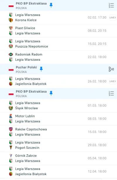 marcelus - Legia Warszawa ma taki terminarz, że właściwie do meczu z Rakowem, 15 marc...