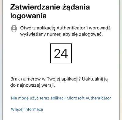 Mistymay - Chce zalogować na mail uczelniany -Outlook, wymaga dwustopniowe logowanie,...