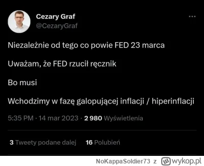 NoKappaSoldier73 - Dotąd niedźwiedzi czaruś uważa, że fed skapitulował i kierunek będ...