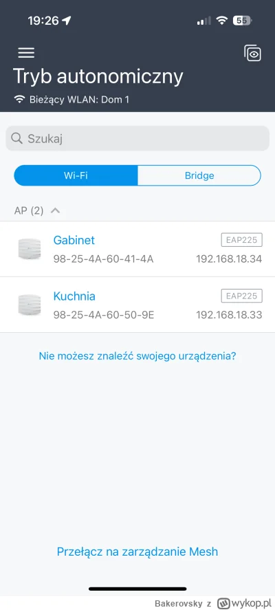 Bakerovsky - Cześć Mirki,

Mam w domu na poddaszu modem a na dole dwa identyczne Acce...