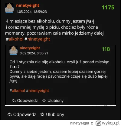 ninetyeight - rok bez alkoholu stuknął ( ͡° ͜ʖ ͡°)
dumny jestem z siebie. teraz niepi...