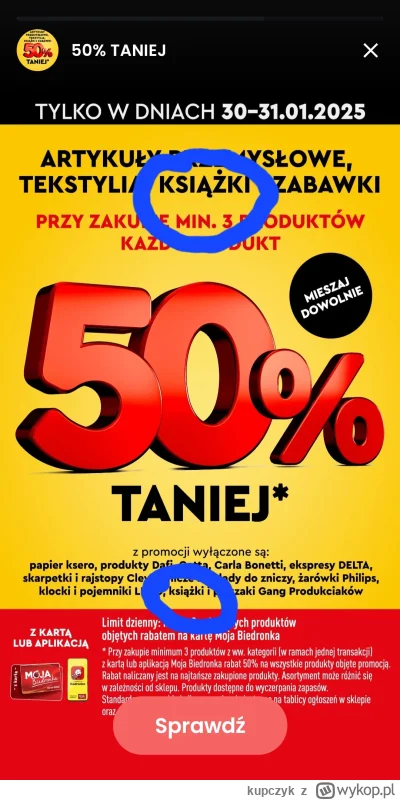 kupczyk - Można kupić książkę w promocji 50% taniej ale książki są wyłączone z promoc...