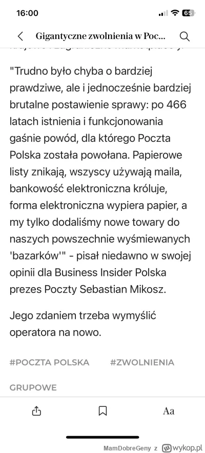 MamDobreGeny - Prezes #pocztapolska szczerze o sytuacji. 
#pracbaza #praca