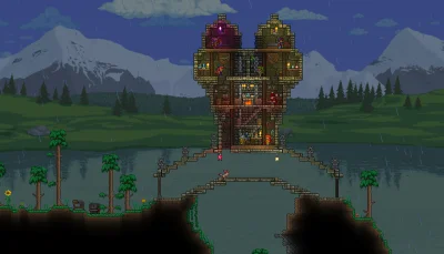 Z.....o - Zbudowałem sobie mostostrażnicę #terraria #nudy #gaming