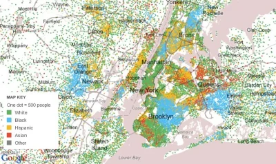 m.....1 - Interaktywna mapa kolorów skóry w USA. Z podziałem na każdą dzielnicę, okol...