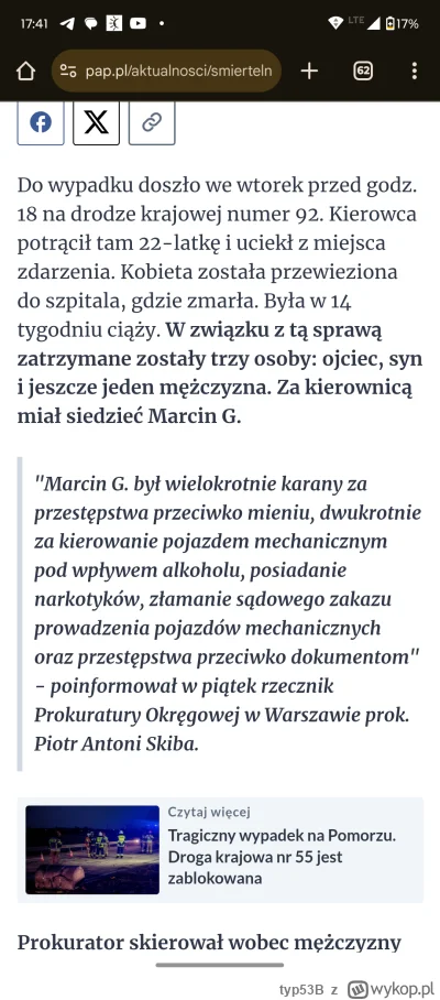 typ53B - @kishibashi ale o tym, że kierowca jak w większości takich przypadków to sko...