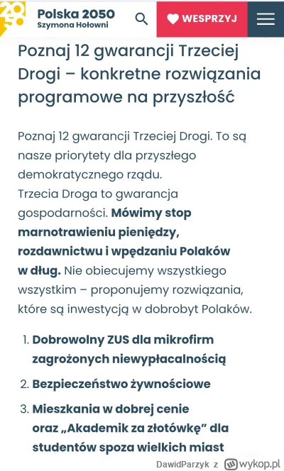 DawidParzyk - Moim zdaniem "Koalicja Trzecia Droga", czyli Polska2050 i PSL powinien ...