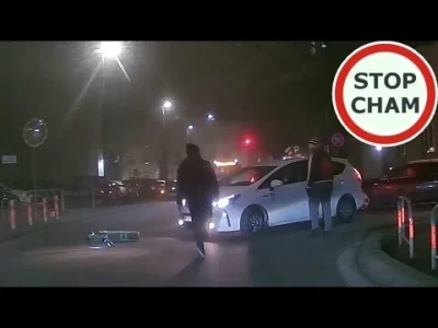 Pawci0o - Potrącenie hulajnogi przez taxi, brak zatrzymania się przed znakiem stop i ...