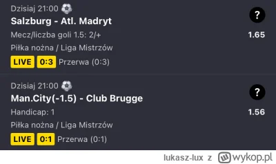 lukasz-lux - mordy co to jest 1,5: /2+ 

no i ten handicap 1 też nie czaje, wziąłem t...