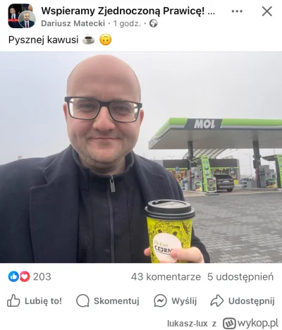 lukasz-lux - ruski pachołek już pije kawkę na stacji 

#bekazprawakow #bekazpisu