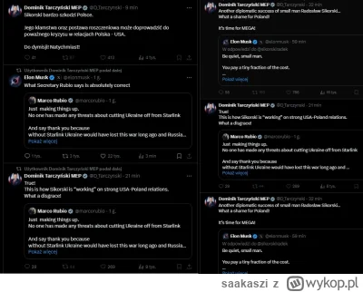 saakaszi - Oni sprzedaliby Polskę za uścisk dłoni Trumpa / Muska.
Ja pier....
A to że...