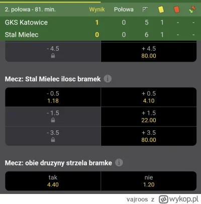 vajroos - Fortuna ma różną prowizje na takie same zakłady? Chodzi o bramkę Stali i BT...