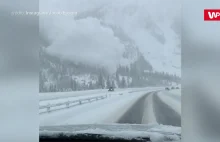 Lawina na autostradzie. Nagranie świadka