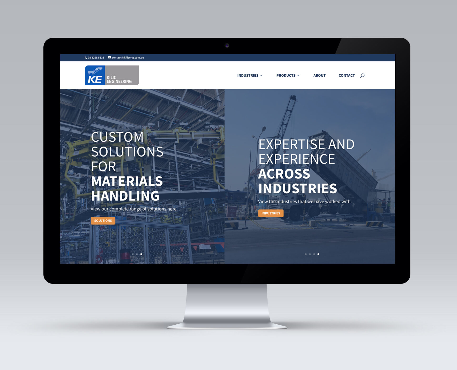 KILIC ENGINEERING website redesign, website wireframe and high fidelity prototype.