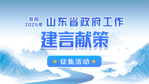 我向2025年山东省政府工作建言献策