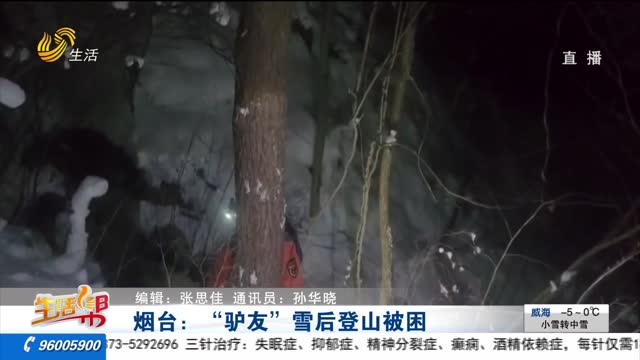 烟台：“驴友”雪后登山被困