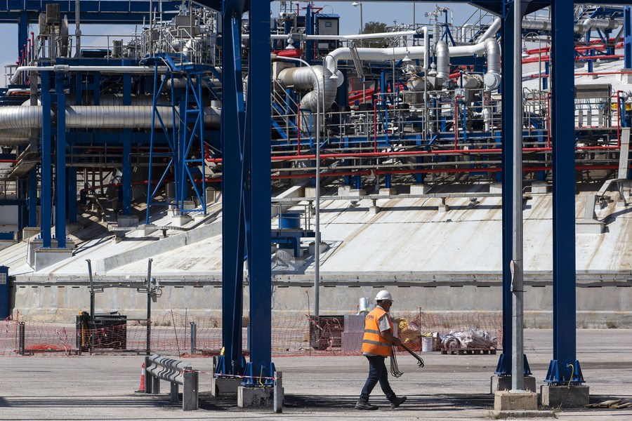 Greece's only LNG terminal on the islet of Revithoussa near Athens.jpg