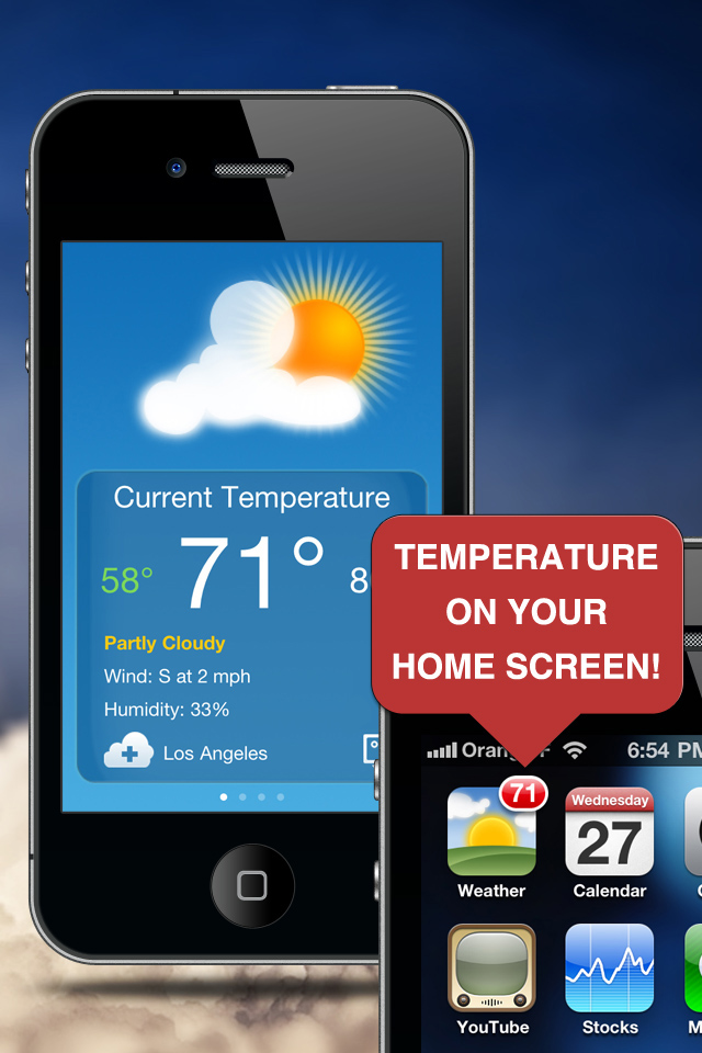 Weather and Temperature on your Home Screen